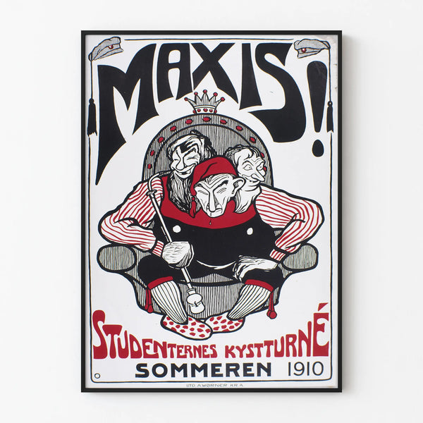 Vintage poster MAXIS 1910 wall decoration for students