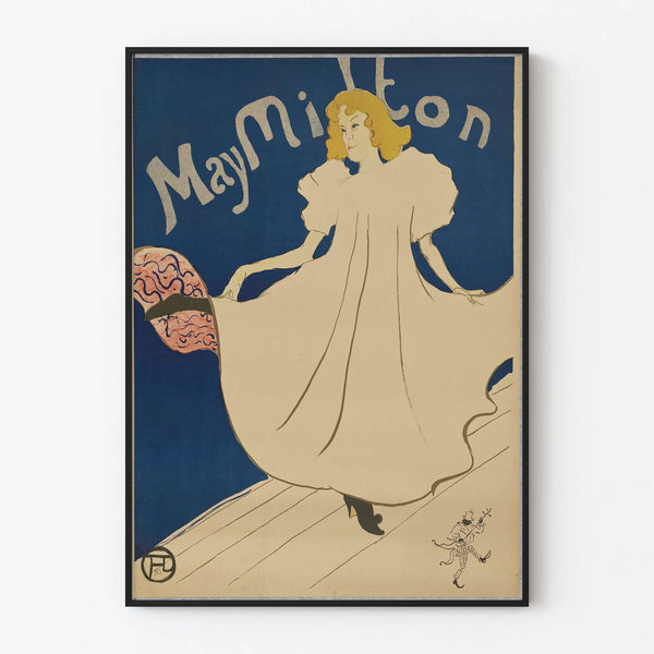 Vintage May Milton style Art Nouveau poster for wall decoration