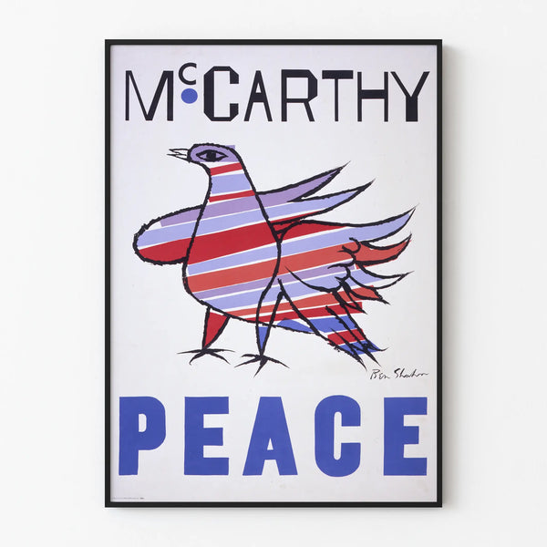 McCarthy Peace Poster with Striped Dove Wall Poster