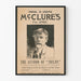 Vintage poster McClure's For April - Portrait of the author of Trilby