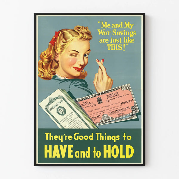 Vintage Canadian War Savings Poster