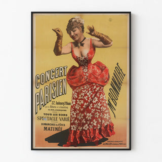 Vintage Parisian Concert Poster by M me Bonnaire