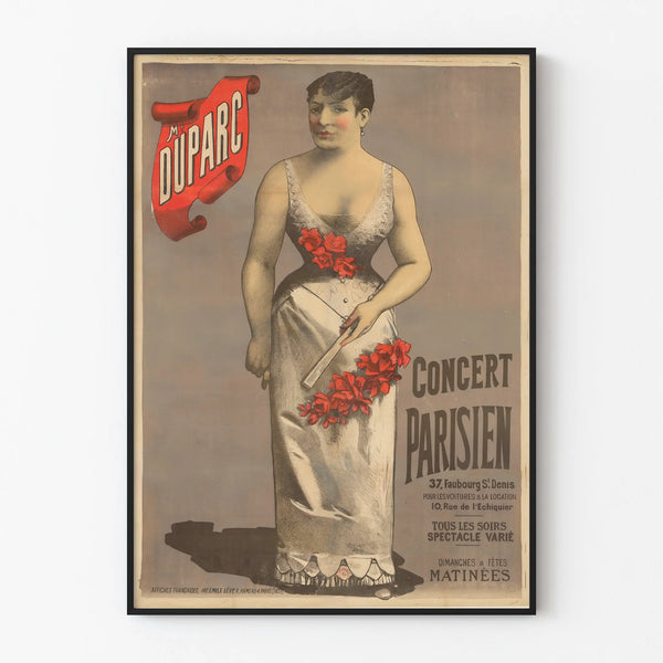 Vintage Poster of a Parisian Concert by Me Duparc