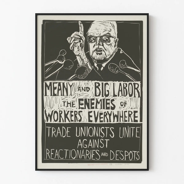 Vintage Political Poster for Workers' Wall Decoration