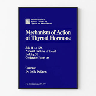 Scientific Wall Poster on the Action Mechanism of the Thyroid Hormone