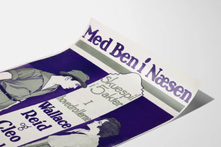 Vintage poster Med Ben i Næsen with Wallace Reid and Cleo Ridgely