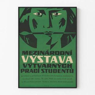 Vintage poster of the 1956 International Student Art Exhibition