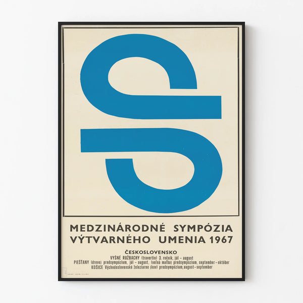 Vintage poster of the 1967 International Art Symposium in Czechoslovakia