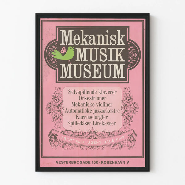 Vintage Poster of the Mechanical Music Museum - Retro Wall Decoration