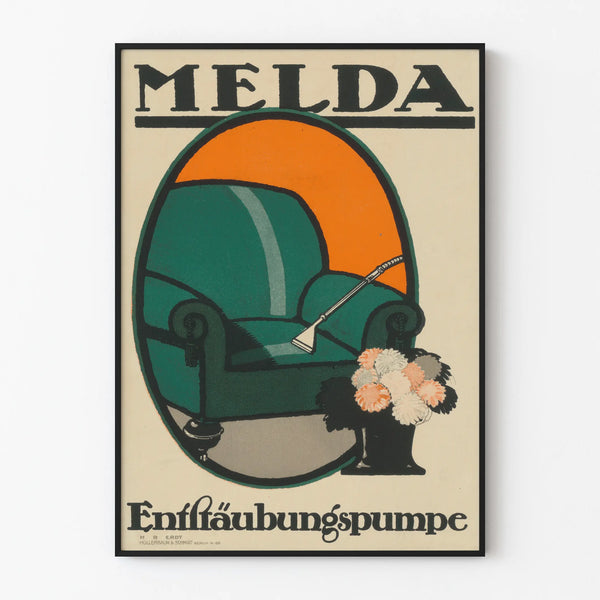 Vintage poster Melda Dust Extraction Pump wall decoration