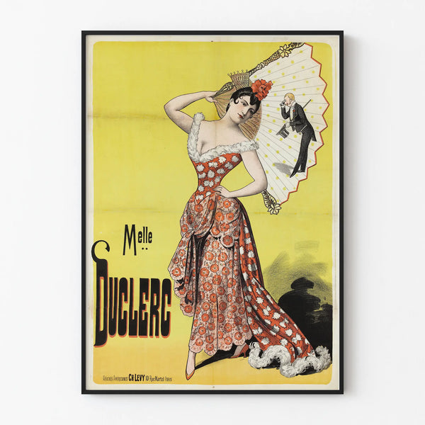 Vintage poster Melle Duclerc - Elegant wall decoration in Art Nouveau style