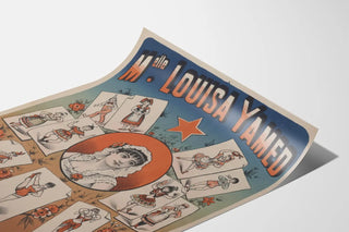 Vintage poster of Melle Louisa Yamed, dancer with transformations