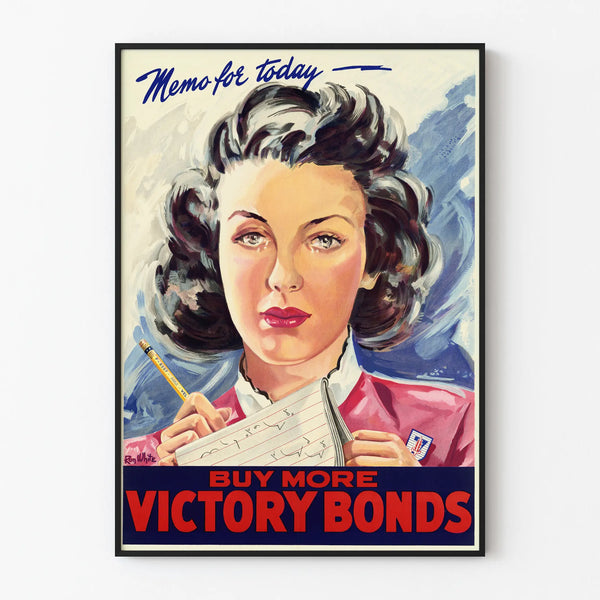 Vintage decorative poster 'Buy More Victory Bonds' retro style