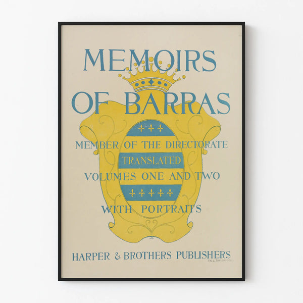 Decorative poster Memoirs of Barras vintage style