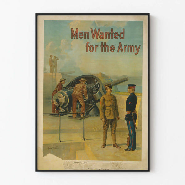 Vintage military poster « Men Wanted for the Army »
