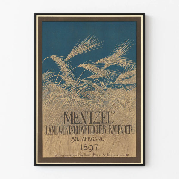 Vintage Poster Mentzel Agricultural Calendar 1897