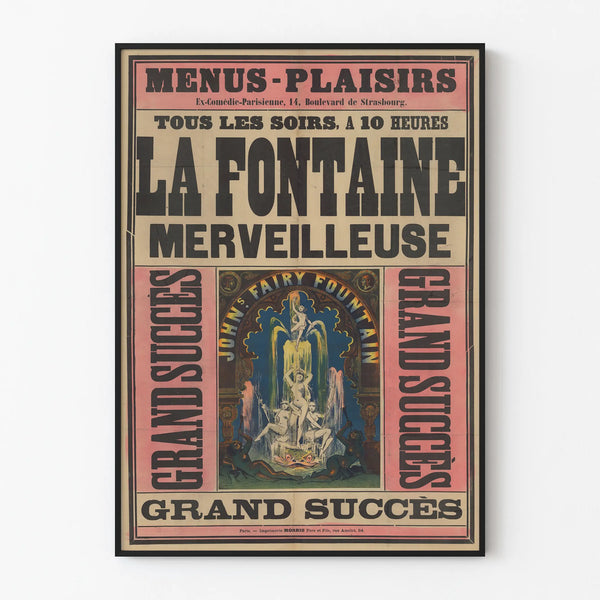 Vintage Poster La Fontaine Marvelous - Retro Wall Decoration