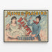 Vintage Poster Menus Plaisirs Louise Balty Revue Taraboum — framed artwork on a wall