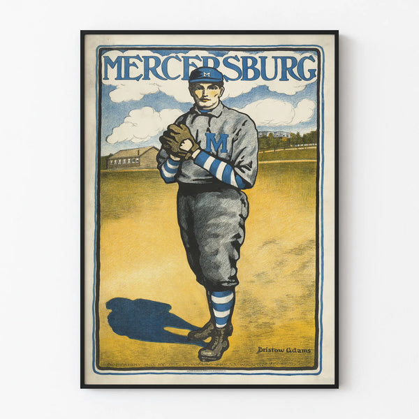 Vintage baseball poster Mercersburg 1903 wall decoration