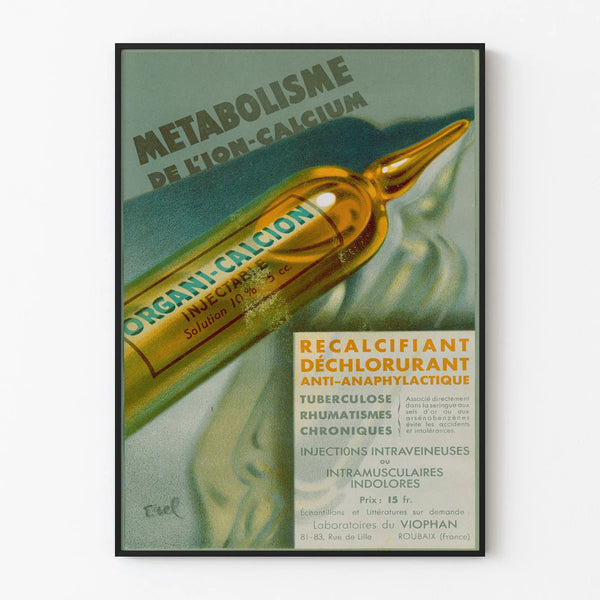 Vintage Poster of Calcium Ion Metabolism for Wall Decoration