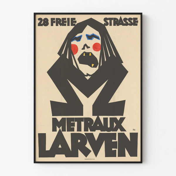 Vintage Metraux Larven Poster – Graphic Wall Decoration