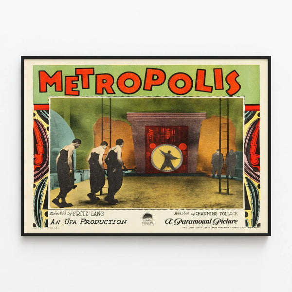 Vintage Poster Metropolis - Retro Cinema Wall Decoration — framed artwork on a wall