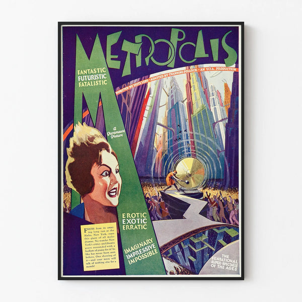 Vintage Metropolis poster for modern wall decoration
