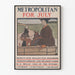 Vintage Metropolitan Poster for July - Retro Equestrian Illustration