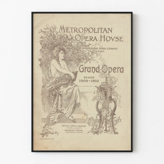 Vintage Poster of the Metropolitan Opera House Season 1909-1910