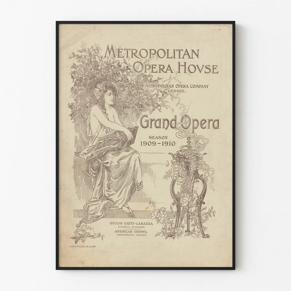 Vintage Poster of the Metropolitan Opera House Season 1909-1910