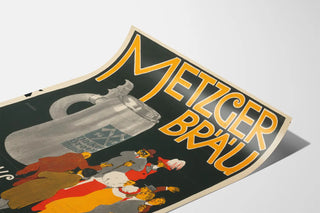 Vintage poster Metzger Bräu Zurich German beer