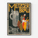 Vintage poster Metzger Bräu Zurich German beer