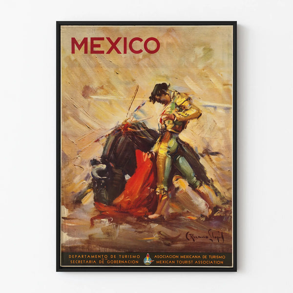 Vintage poster wall decoration Mexico Bullfight
