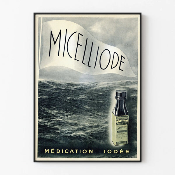 Vintage Iodized Medication Poster Micelliode