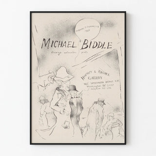 Michael Biddle Exhibition Poster - Drawings and Watercolors 1965