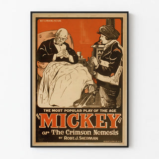 Vintage Theater Poster Mickey or The Crimson Nemesis