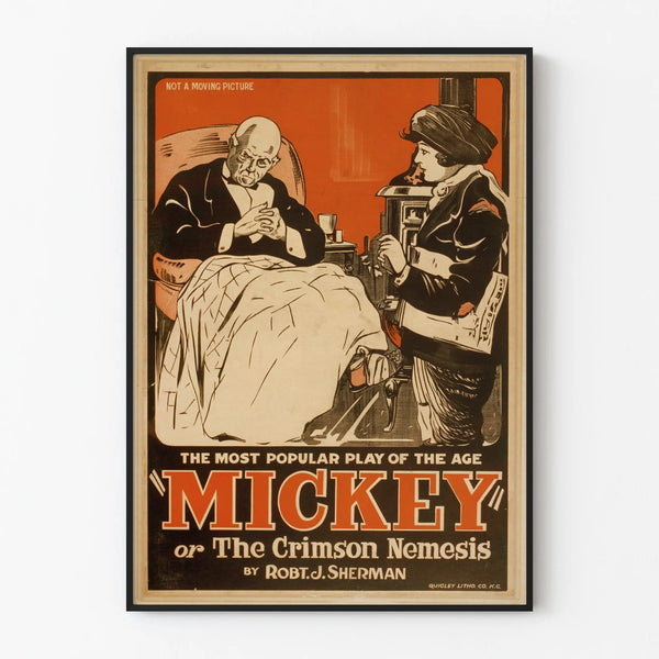 Vintage Theater Poster Mickey or The Crimson Nemesis