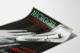 Vintage Microgel Poster with Translucent Anti-Tyogène Varnish
