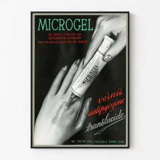 Vintage Microgel Poster with Translucent Anti-Tyogène Varnish