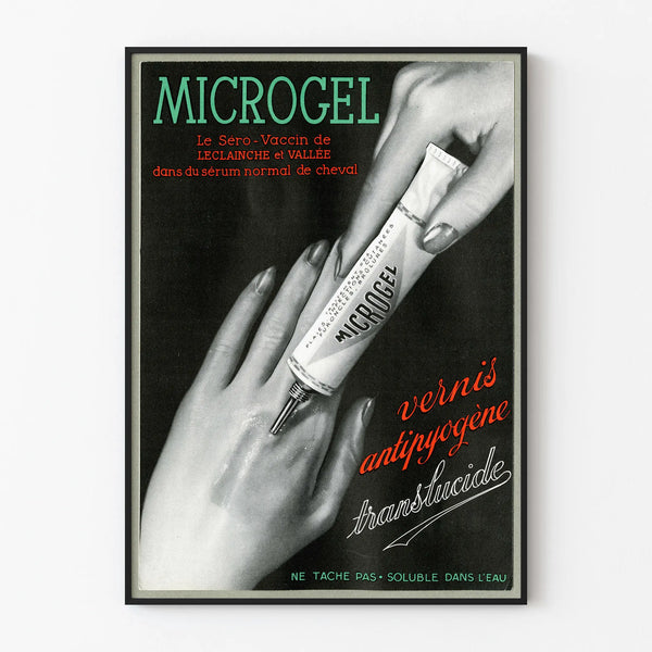 Vintage Microgel Poster with Translucent Anti-Tyogène Varnish