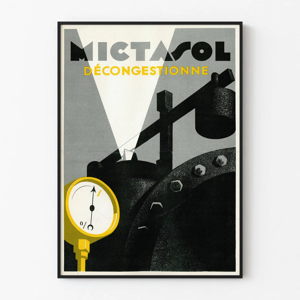 Vintage Mictasol Poster for Industrial Wall Decoration