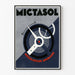 Vintage Mictasol urinary regulator poster in industrial style
