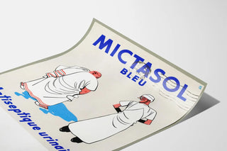 Vintage Mictasol Blue Urinary Antiseptic Poster