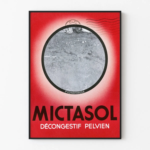 Vintage poster Mictasol Pelvic Decongestant Medical