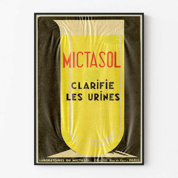 Vintage Mictasol Advertising Poster - Retro Wall Decoration