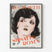 Vintage Poster Midnatts Rosen - Expressive Female Portrait