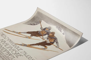 Vintage poster of the international ski competition in Zakopane 1911