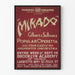 Vintage Mikado Theatre Poster by Gilbert & Sullivan