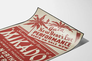 Vintage theater poster Mikado New Year’s Eve performance
