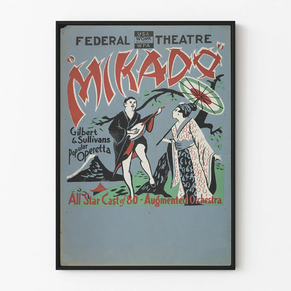 Vintage Style Mikado Theater Poster